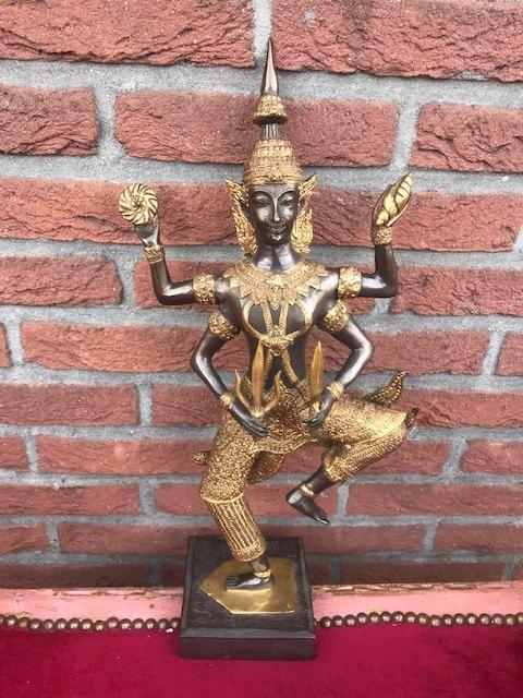 groot bronzen beeld van Shiva, Antiek en Kunst, Antiek | Koper en Brons, Brons, Ophalen of Verzenden