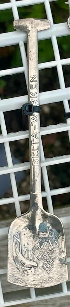 Verzilverd theelepeltje Delta-Werken, Antiek en Kunst, Antiek | Bestek, Ophalen of Verzenden