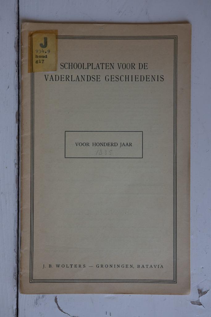 Schoolplaat boekje   Voor 100 jaar  ., Antiek en Kunst, Antiek | Schoolplaten, Geschiedenis, Verzenden