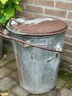 Zinken vuilnisemmer, 40 liter of meer, Ophalen, Minder dan 50 cm