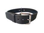 ALOKÉ Lederen Halsband Zwart XXL Nekomtrek 57,5-64 cm KOOPJE, Ophalen of Verzenden, Handgemaakt, Nieuw