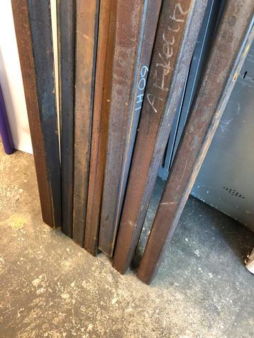 7 kokerbalken staal cortenstaal 7,5x7,5 cm beschikbaar voor biedingen