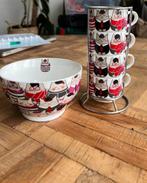 Efya Deco Schaaltje en Espresso Kopjes met Houder, Gebruikt, Ophalen of Verzenden, Overige stijlen, Kop(pen) en/of Schotel(s)