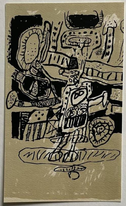 Corneille Beverloo (1922) Lithografie " Abstract 178 " 1964, Antiek en Kunst, Kunst | Litho's en Zeefdrukken, Ophalen of Verzenden