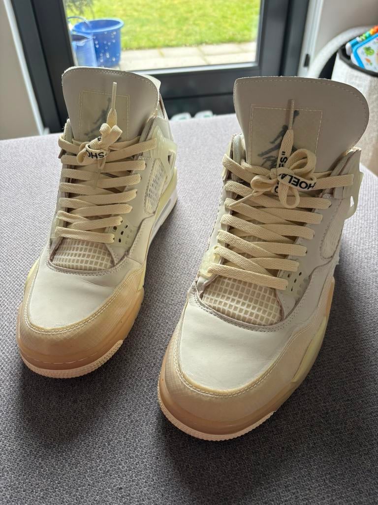 Nike Air Jordan 4 Retro Off-White Sail maat 47, Kleding | Heren, Schoenen, Overige kleuren, Ophalen of Verzenden, Sneakers of Gympen