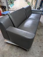 Antracietgrijze leren bank van Bree's New World, Ophalen, 250 tot 300 cm, 75 tot 100 cm, Zo goed als nieuw