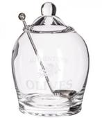 Olijfpot 54cl – transparant glas – scherpe prijs € 9,99, Huis en Inrichting, Schaal, Rond, Nieuw, Ophalen of Verzenden