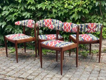 Vintage deens design pallisander eetkamerstoel 4x beschikbaar voor biedingen