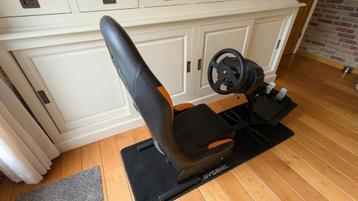 Qware racestoel met Thrustmaster raceset beschikbaar voor biedingen