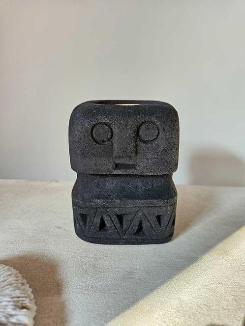 Stoneman hitam windlicht uit Bali, Huis en Inrichting, Woonaccessoires | Boeddhabeelden, Nieuw, Ophalen of Verzenden