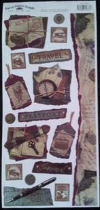 Scrapbook Embellishment Stickers Travel (NIEUW), Ophalen of Verzenden, Nieuw, Versiering of Embellishment, Overige merken