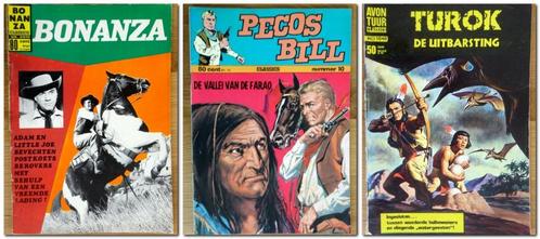 Bonanza - Pecos Bill en Turok de uitbasting, Boeken, Stripboeken, Gelezen, Eén stripboek, Ophalen of Verzenden
