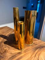 Oorlogs Messing Hulzen - Decoratief, Ophalen, Overige materialen, Gebruikt, Geel