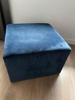 Poef vierkant blauw, Ophalen, Zo goed als nieuw, Vierkant, Minder dan 50 cm