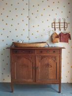 Vintage commode / massief eikenhout / art deco dressoir, 50 tot 70 cm, Ophalen of Verzenden, 90 tot 105 cm, 100 cm of meer