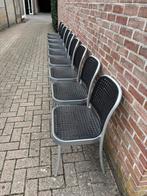 🇮🇹 Italiaanse vintage design stoelen 💚🤍❤️, Ophalen, Gebruikt, Grijs, Metaal