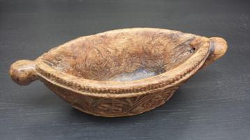 Oude houten VIJZEL <> Opium-Kharal INDIA <> Bootmodel 22 cm beschikbaar voor biedingen