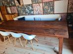 Mooi grote zware eettafel teak, Huis en Inrichting, Tafels | Eettafels, Ophalen, Teakhout, 200 cm of meer, Zo goed als nieuw