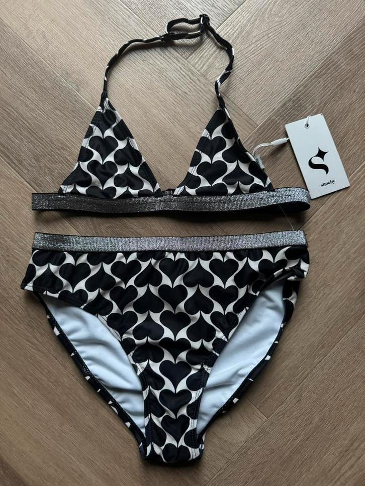 Nieuw Shoeby hartjes bikini zwart/wit/zilver maat 170/176, Kinderen en Baby's, Kinderkleding | Kinder-zwemkleding, Nieuw, Bikiniset