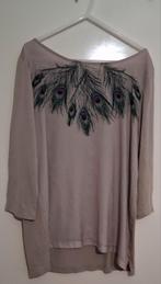 Selection s.Oliver  Top met veren print- L €10!, Verzenden, Beige, Maat 42/44 (L), Zo goed als nieuw