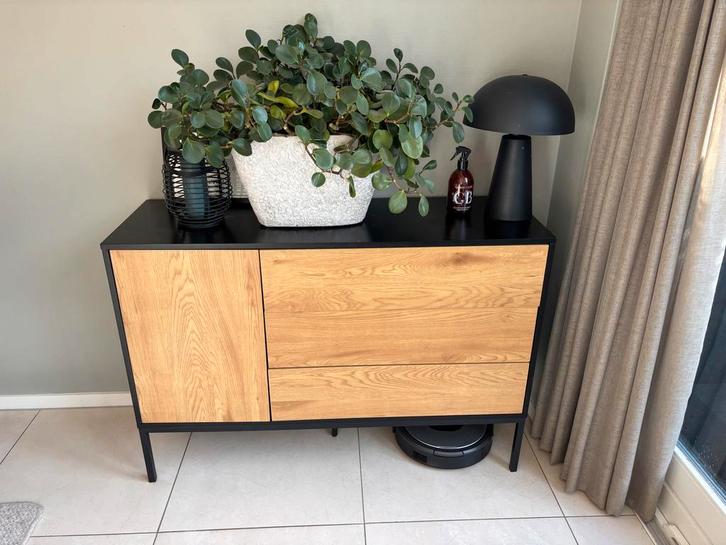 Dressoir Kast Eikenhout, Huis en Inrichting, Kasten | Dressoirs, Zo goed als nieuw, 100 tot 150 cm, 25 tot 50 cm, Met lade(s)