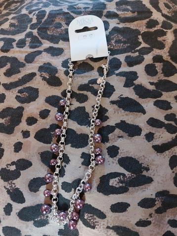 MKM Design Ketting met Paarse Parels beschikbaar voor biedingen