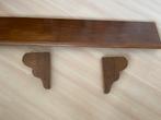 Grote Vintage eiken wandplank met consoles, Ophalen, Gebruikt