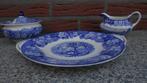 suiker roomstel schaal servies WOODS Wedgwood blauw 3x, Ophalen of Verzenden