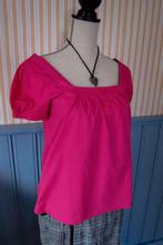 fel roze top van In Extenso met vierkante hals mt 36, Ophalen of Verzenden, Zo goed als nieuw, Korte mouw, Roze