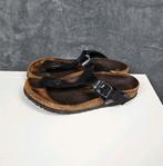 Birkenstock Gizeh Sandalen Slippers 37 Zwart Kurk Leer, Kleding | Dames, Schoenen, Zwart, Zo goed als nieuw, Birkenstock, Sandalen of Muiltjes