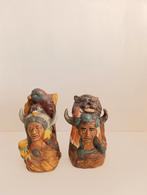 Twee indianen opperhoofd beeldjes, Verzamelen, Beelden en Beeldjes, Ophalen of Verzenden, Nieuw, Mens