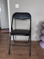Nieuwe zwarte stevige inklapbare stoel teab, Ophalen, Zo goed als nieuw, Zwart, Eén