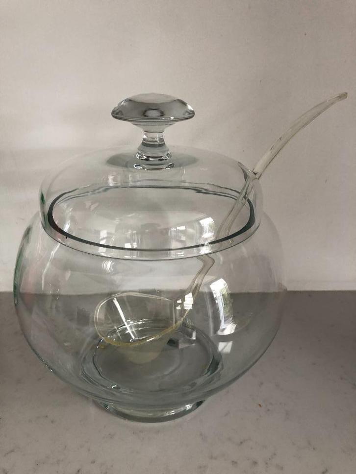 Grote punch bowl/ punch kom, Huis en Inrichting, Keuken | Servies, Zo goed als nieuw, Glas of Glazen, Overige stijlen, Glas, Ophalen of Verzenden