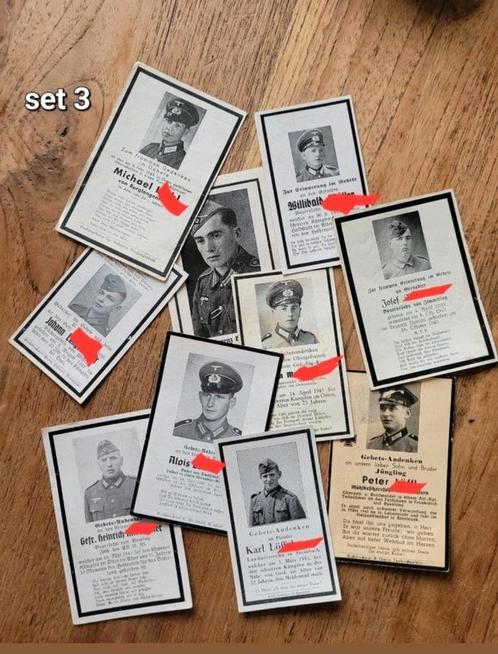 10X duitse ww2 bidprentjes 1943 / deathcards / Sterbebild -3, Verzamelen, Bidprentjes en Rouwkaarten, Bidprentje, Ophalen of Verzenden