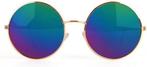 Hippie zonnebril - Olieglas - Blauw---GRATIS VERZENDING., Verzenden, Nieuw, Feestartikel, Carnaval