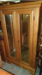 Mooie blank eiken vitrinekast, Huis en Inrichting, Kasten | Vitrinekasten, Ophalen, Gebruikt, 100 tot 150 cm, Eikenhout