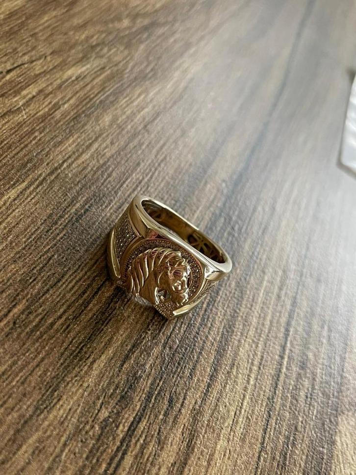 Prachtige 14karaat paardenring, Sieraden, Tassen en Uiterlijk, Ringen, Nieuw, Heer, 19 tot 20, Goud, Goud, Ophalen of Verzenden