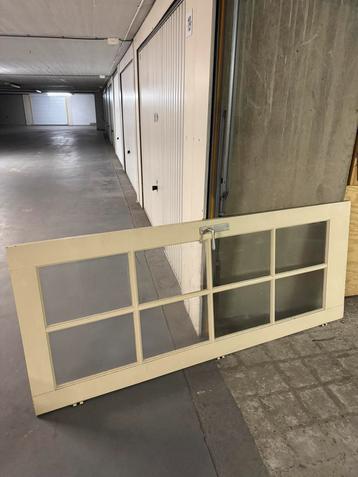 Gratis!  houten binnendeur, stomp, met facet geslepen glas beschikbaar voor biedingen