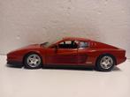 Ferrari Testarossa rood 1984 nobox Hot Wheels metal 1:18 KRD, Ophalen of Verzenden, Zo goed als nieuw, Auto, Hot Wheels