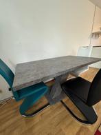Eettafel met 6 stoelen – betonlook tafel (Dinning table), Huis en Inrichting, Tafels | Eettafels, Ophalen, Gebruikt, 50 tot 100 cm