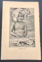 Indië Oud BALI  Balineesch meisje uit oud tijdschrift, Foto, Zo goed als nieuw, Voor 1940, Buitenland