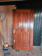 Mooie Hardhouten Deur, Doe-het-zelf en Verbouw, Deuren en Horren, Gebruikt, 80 tot 100 cm, Ophalen of Verzenden, Buitendeur