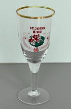 Oud bierglas St Joris bier met goudrand, Ophalen of Verzenden, Zo goed als nieuw, Glas of Glazen, Overige merken
