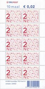 Bijplakzegels - € 0,02 – logo TPG-Post – MNH - NVPH Va2034c, Verzenden, Na 1940, Postfris