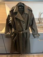 Zara Leren Trenchcoat XL, Ophalen, Zo goed als nieuw, Maat 46/48 (XL) of groter, Zwart