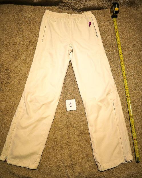 Vier broeken Prince lange tennis broek maat 128, 140 en 152., Sport en Fitness, Tennis, Zo goed als nieuw, Kleding, Prince, Verzenden