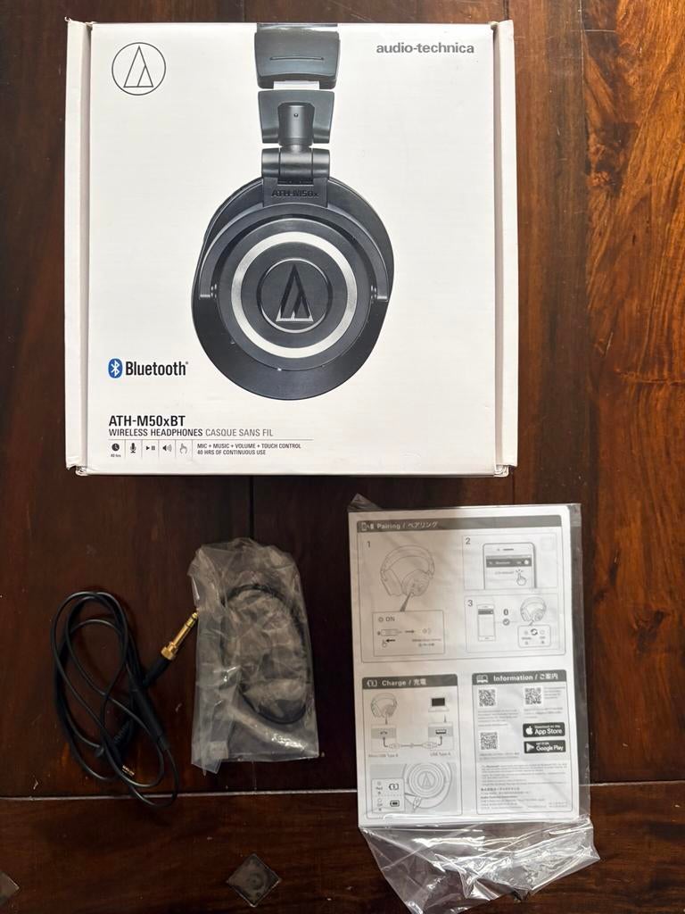 Audio technica ATH-M50xBT, Audio, Tv en Foto, Koptelefoons, Gebruikt, Over oor (circumaural), Overige merken, Bluetooth, Ophalen of Verzenden