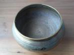 Prachtige zware antieke Oosterse kom van brons 21,5 cm., Ophalen of Verzenden
