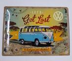 Wandbord Volkswagen T1 met tekst "Get Lost", Verzamelen, Reclamebord, Ophalen of Verzenden, Zo goed als nieuw