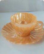 Vintage anchor hocking fire-king 3delig mokka kop & Schotels, Ophalen of Verzenden